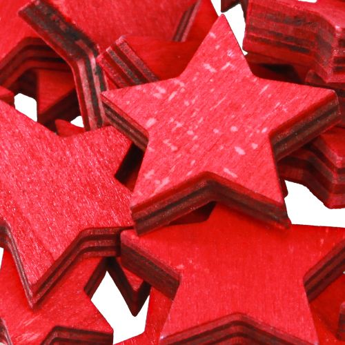 Floristik24 Decorazioni sparse Poinsettia in legno rosso Ø2,5–3,5 cm 36 pz