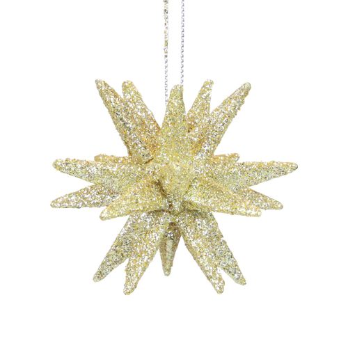 Floristik24 Stelle di Natale Decorazioni natalizie glitter oro Ø7cm 6 pz
