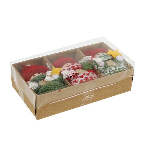 Floristik24 Weihnachtswichtel per appendere 6,5cm L15cm sort. 3st