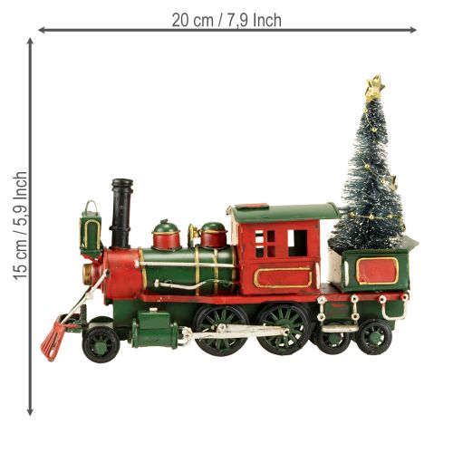 Prodotto Trenino di Natale con locomotiva abete verde Natale 20cm