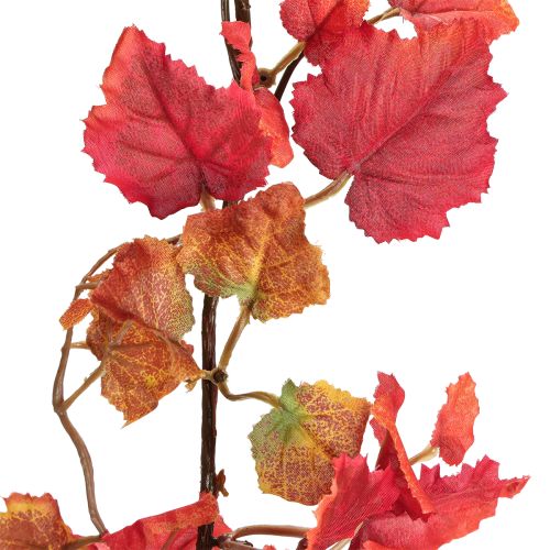 Prodotto Ghirlanda di foglie di vite artificiali, decorazione autunnale rossa 200 cm