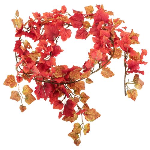 Prodotto Ghirlanda di foglie di vite artificiali, decorazione autunnale rossa 200 cm
