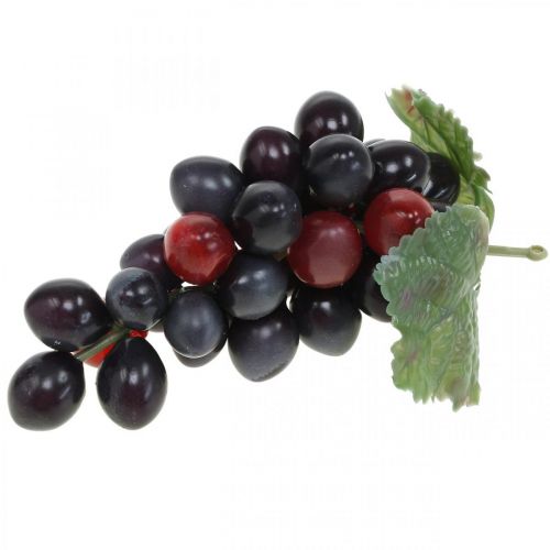Prodotto Uva decorativa Frutta decorativa nera Uva artificiale 15 cm