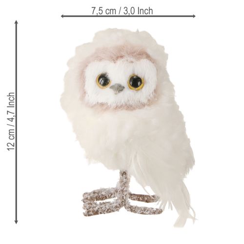 Prodotto Decorazione gufo bianco per appendere pulcini di gufo bianchi 12 cm 2 pezzi