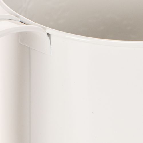Annaffiatoio in metallo bianco con motivo floreale, 13,5 cm, vaso decorativo | Floristik24.it