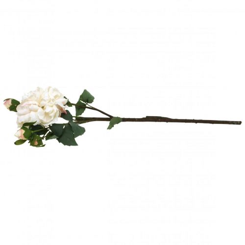 Prodotto Rose bianche fiori artificiali rosa grande con tre boccioli 57 cm