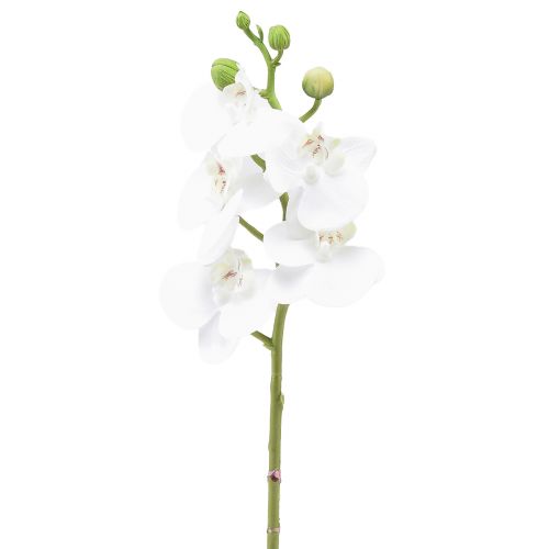 Orchidea artificiale bianca Phalaenopsis Real Touch 32 cm