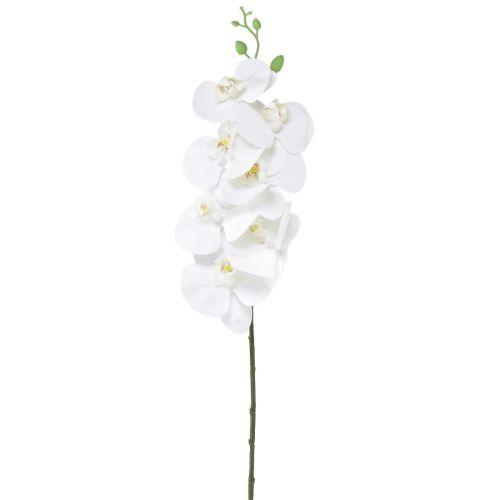 Orchidea artificiale bianca Phalaenopsis Real Touch H83 cm