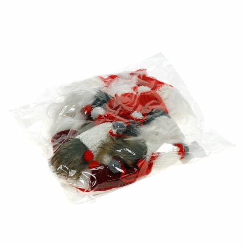 Prodotto Gnomo con cappello a punta da appendere rosso, bianco, grigio L10–12cm 12 pezzi