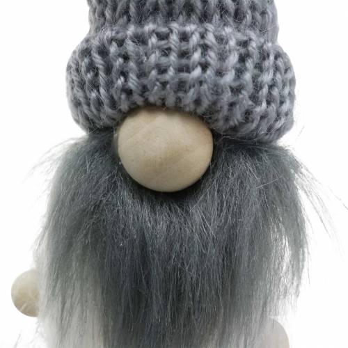 Floristik24 Gnomo a spina di fiori con cappello di lana grigio 8,5 cm L29 cm 6 pezzi