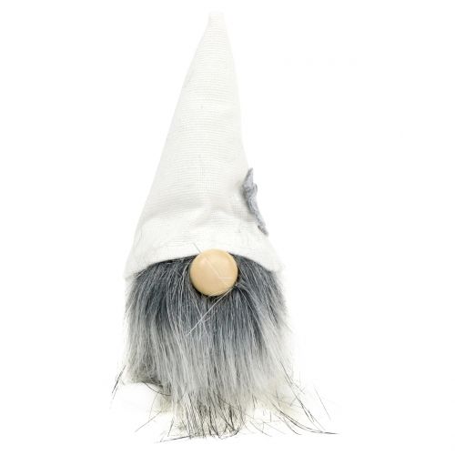 Floristik24 Elfi di Natale con barba bianca, grigia 12 cm 4 pz