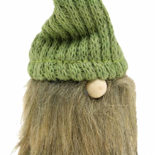 Floristik24 Gnomo con cappello di lana verde 21 cm 2 pezzi