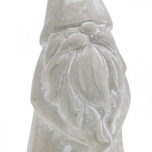 Floristik24 Figura decorativa elfo in cemento Babbo Natale grigio H18.5cm