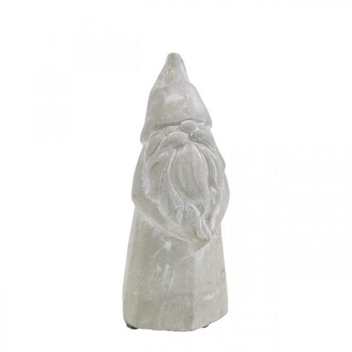 Floristik24 Figura decorativa elfo in cemento Babbo Natale grigio H18.5cm