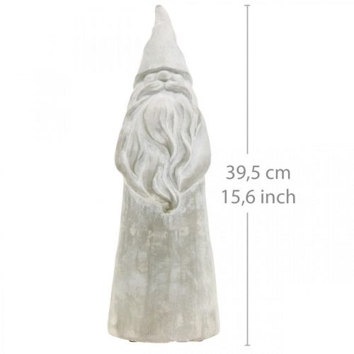 Floristik24 Figura decorativa folletto natalizio in cemento grigio H39,5cm