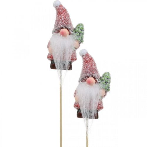 Floristik24 Gnomo decorativo Spina decorativa Babbo Natale Natale 10 cm 4 pz