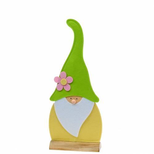 Gnome in piedi in feltro verde, decorazione finestra 22 cm x 6 cm H51 cm