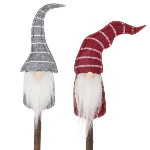 Gnomo decorativo con cappello a righe su bastoncino di legno, 46 cm, 6 pezzi acquistare | Floristik24.it