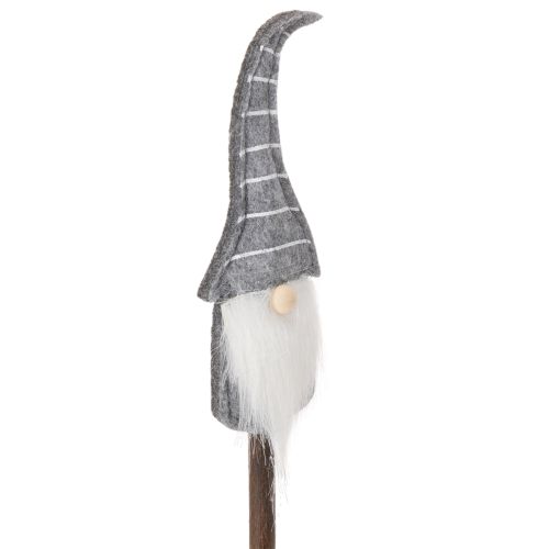 Gnomo decorativo con cappello a righe su bastoncino di legno, 46 cm, 6 pezzi | Floristik24.it