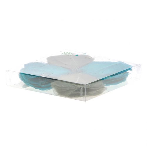 Floristik24 Foglie di salice scheletrate grigie, turchesi 200 pz