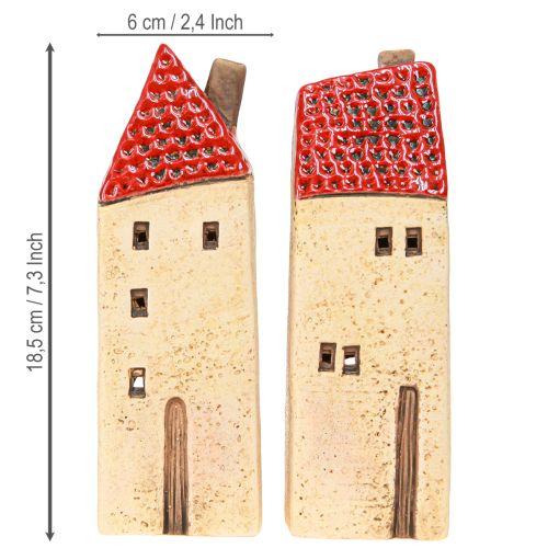 Prodotto Lanterna Avvento in ceramica, decorazione autunnale, H18/18,5cm, 2 pezzi