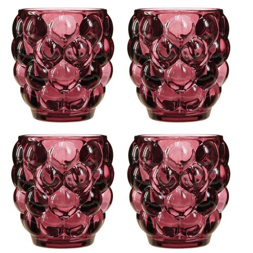 Prodotto Portacandele decorativo in vetro lanterna Berry Ø9cm H9,5cm 4 pz
