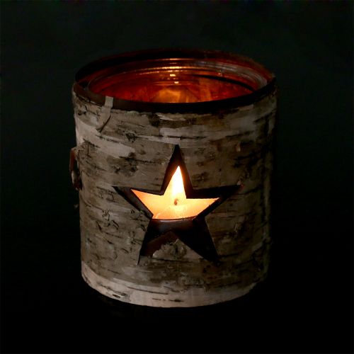 Floristik24 Stella a vento leggero con betulla Ø10,5cm H11cm 1pc