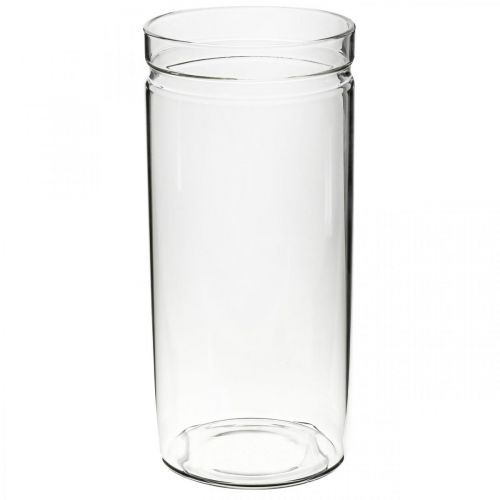 Vaso per fiori, cilindro in vetro, vaso in vetro rotondo Ø10cm H21,5cm