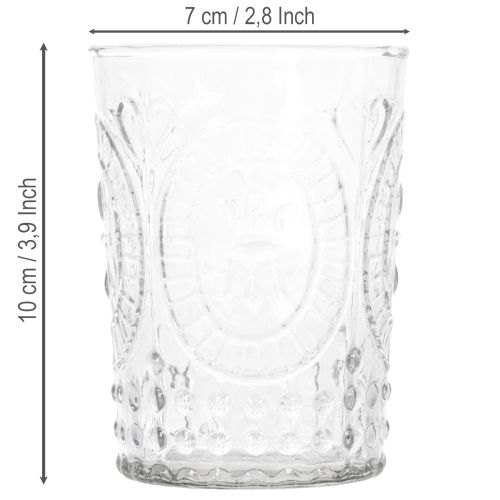 Lanterna in vetro, portacandele, portalumini, vetro Ø7,5cm H10cm | Floristik24.it
