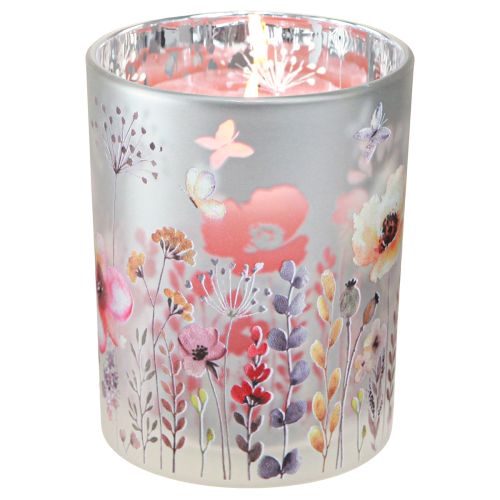 Prodotto Lanterna in vetro papavero prato color argento H12,5 cm 2 pz