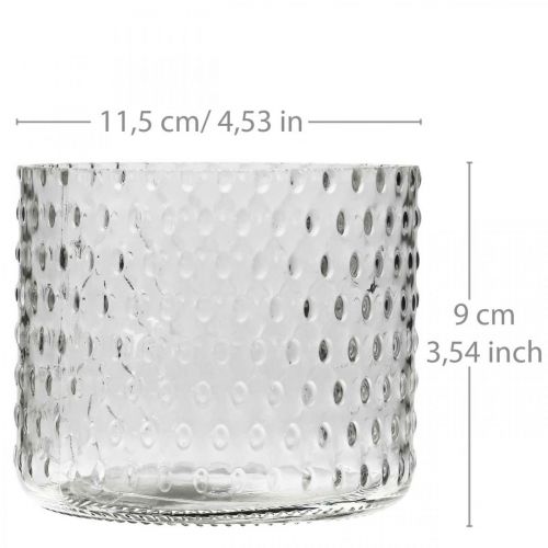 Prodotto Vetro lanterna, vetro porta tealight, vetro candela Ø11,5cm H9,5cm