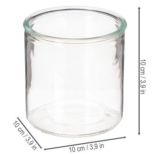 Vaso cilindrico in vetro, trasparente, versatile, 10 cm, 3 pezzi | Floristik24.it