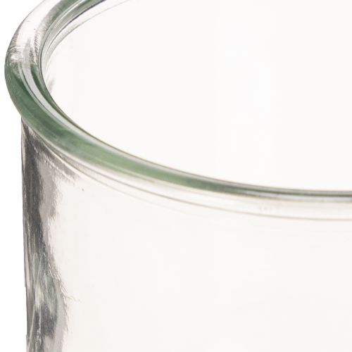Portacandele in vetro, rotondo, trasparente, versatile, 12 cm, 2 pezzi | Floristik24.it