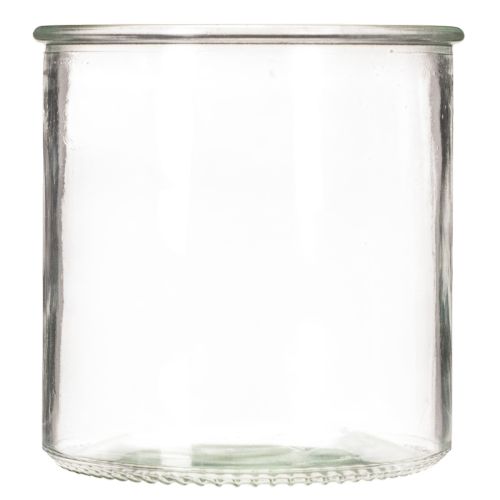 Portacandele in vetro, rotondo, trasparente, versatile, 12 cm, 2 pezzi | Floristik24.it