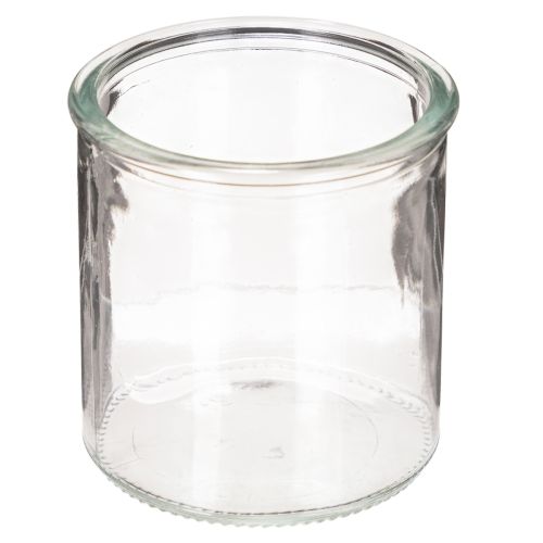 Portacandele votivo rotondi in vetro trasparente, 8 cm, 3 pezzi