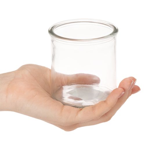 Portacandele votivo rotondi in vetro trasparente, 8 cm, 3 pezzi | Floristik24.it