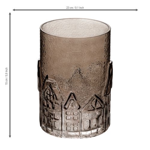 Casette portacandele in vetro per decorazione tavola, 23 cm | Floristik24.it