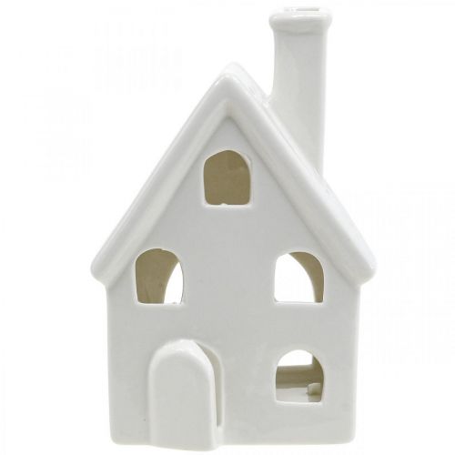 Prodotto Lanterna Casa Faro in ceramica Avvento Bianco H14cm 2 pz