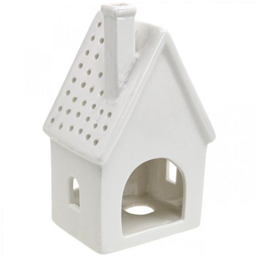 Prodotto Lanterna Casa Ceramica Decorazione Tavola Avvento Bianco H18cm