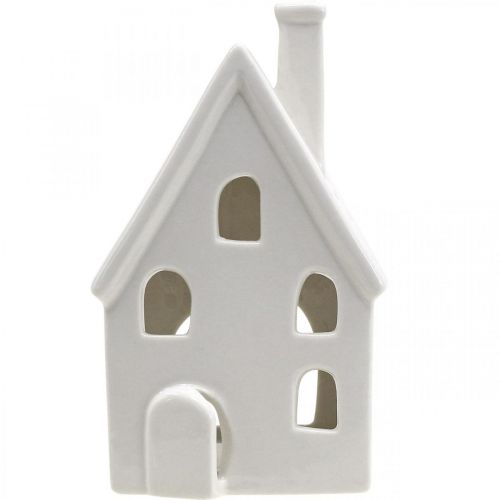 Prodotto Lanterna Casa Ceramica Decorazione Tavola Avvento Bianco H18cm