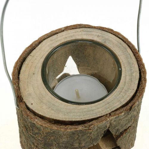 Prodotto Porta tealight da appendere Porta tealight in legno 7,5 cm 2 pezzi