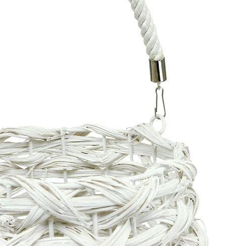Floristik24 Cesto Lanterna Ø18cm H43cm Bianco