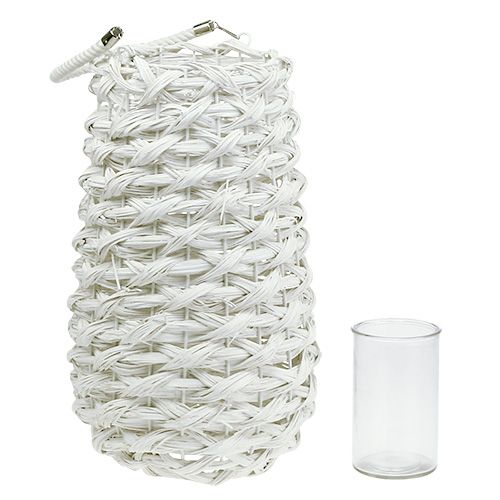 Floristik24 Cesto Lanterna Ø18cm H43cm Bianco