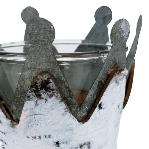 Floristik24 Corona lanterna con betulla Ø11cm H11,5cm 1p