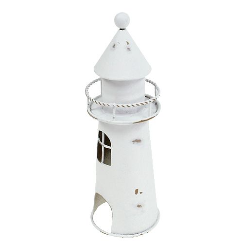 Floristik24 Faro decorativo 15 cm bianco