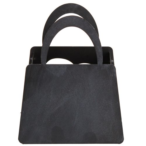 Prodotto Lanterna Decorazione in metallo Borsa con cuore Antracite H18cm 2pz
