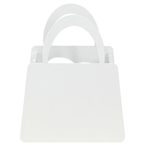 Prodotto Borsa decorativa in metallo lanterna con cuore bianco H18cm 2 pezzi