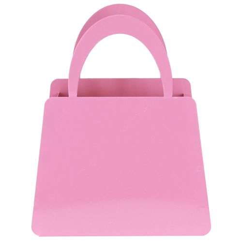 Prodotto Lanterna in metallo con inserto in vetro a forma di cuore rosa H26cm