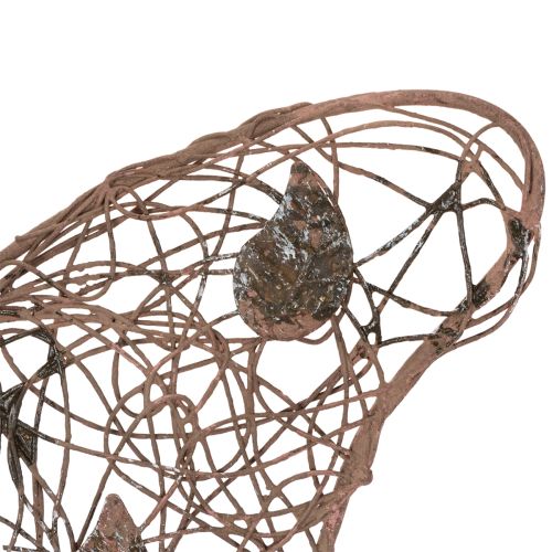 Lanterna in metallo, decorazione da parete, farfalla, finitura ruggine, 36,5 cm | Floristik24.it