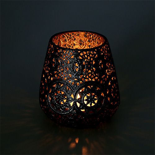 Floristik24 Portalumino Argento Ø12cm H13cm 1pz